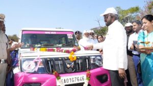 Vehicle allotted to Akka Squad flagged off in Bidar