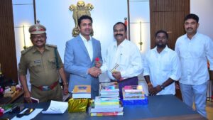 Charity donations replace New Year gifts at Sri Sathya Sai Collectorate