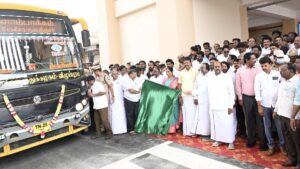 Minister flags off bus services at new terminus in Tiruvannamalai