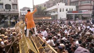 BJP holds nationwide demonstrations, political parties denounce Youth Congress protest at AI summit