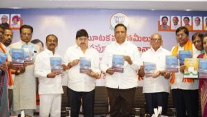 Telangana BJP releases chargesheet against Congress, targets over civic issues