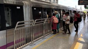 BMRCL installs handrail barricades at more high-footfall metro stations