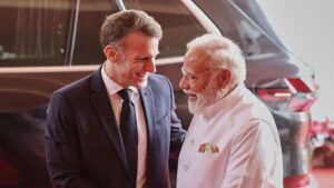 PM Modi joins ride with French President Macron en route to India-France Innovation Forum after talks