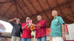 Wreath found outside Kerala writer V.S. Anil Kumar’s house amid row linked to release of V. Kunhikrishnan book